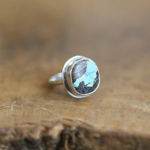 Sierra Nevada Turquoise Ring - OOAK Turquoise Ring - Ready to Ship - Silversmith