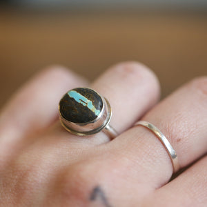 Sierra Nevada Turquoise Ring - Sierra Nevada Boulder Turquoise - OOAK Turquoise Ring - Silversmith