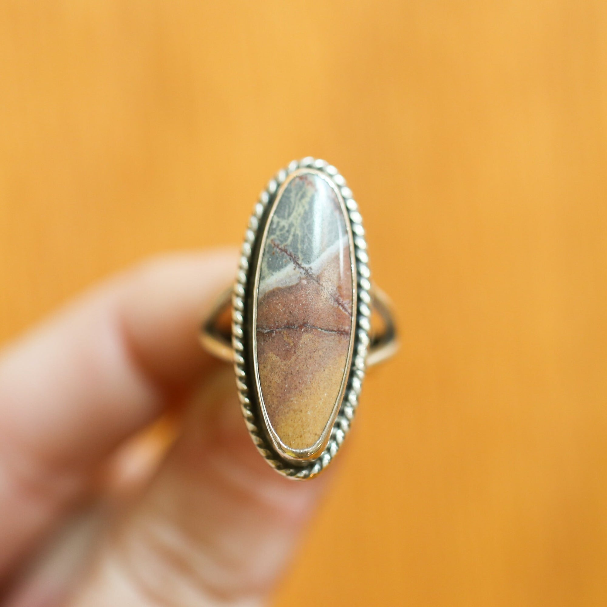 Sonora Jasper Boho Ring - Ready to Ship - .925 Sterling Silver - Silversmith Ring