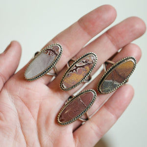 Sonora Jasper Boho Ring - Ready to Ship - .925 Sterling Silver - Silversmith Ring