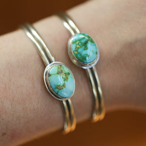 Custom Sonoran Gold Turquoise Bracelet - Choose Your Stone
