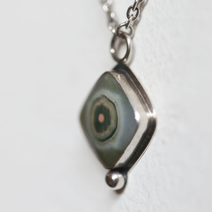 Custom Orbs Eye Ocean Jasper Pendant - .925 Silversmith - Choose Your Stone