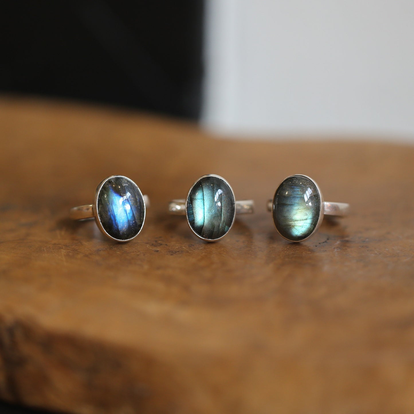 Oval Labradorite Ring - .925 Sterling Silver