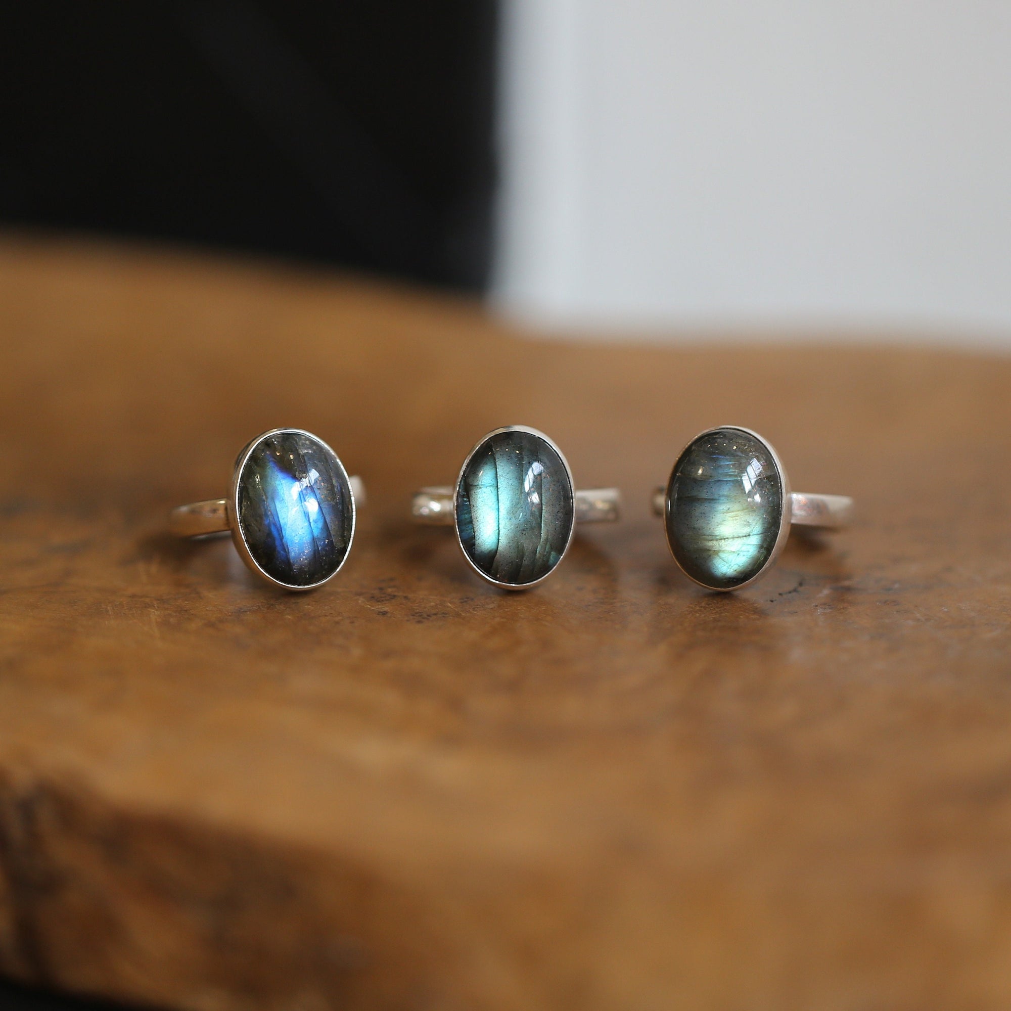 Labradorite Ring - .925 Sterling Silver - Ready to Ship - Silversmith Ring