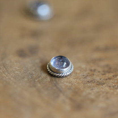 Iolite Sterling Silver Studs – Traditional Silversmith Earrings