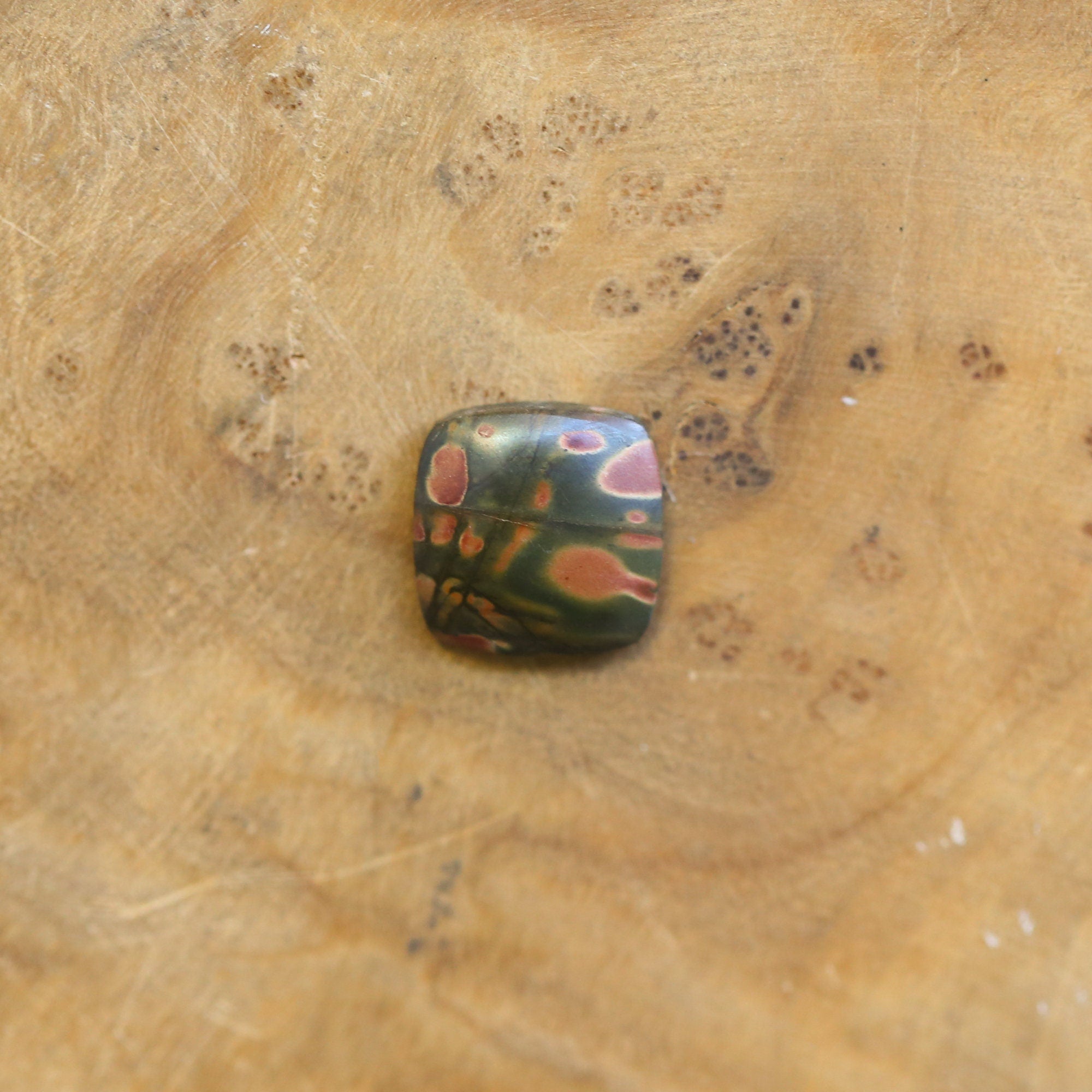 Red Creek Jasper Ring - 18K Solid Gold Bezel - .925 Sterling Silver Ring - Goldsmith Ring