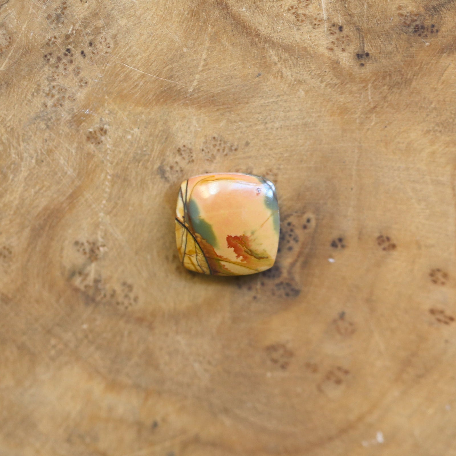 Red Creek Jasper Ring - 18K Solid Gold Bezel - .925 Sterling Silver Ring - Goldsmith Ring