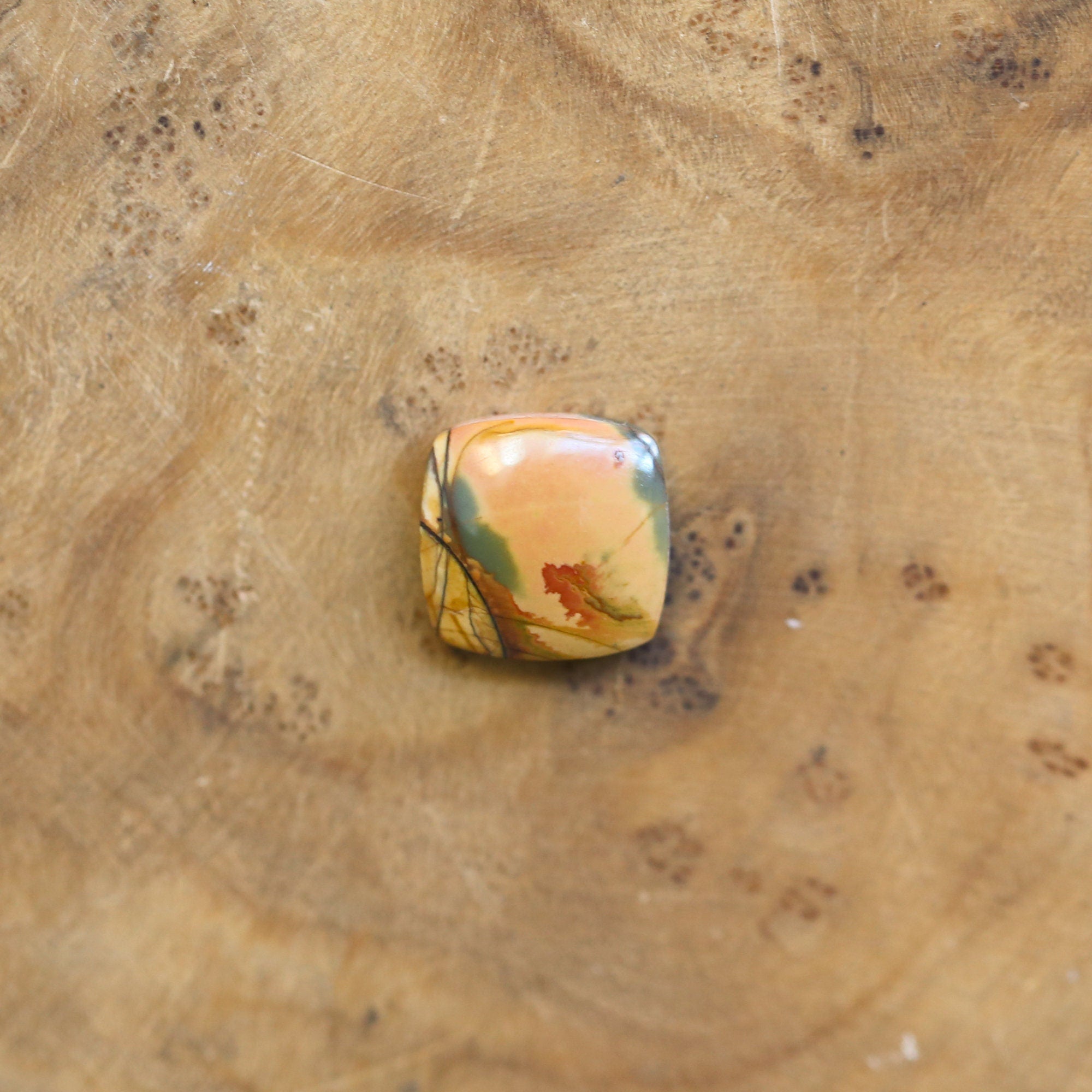 Red Creek Jasper Ring - 18K Solid Gold Bezel - .925 Sterling Silver Ring - Goldsmith Ring