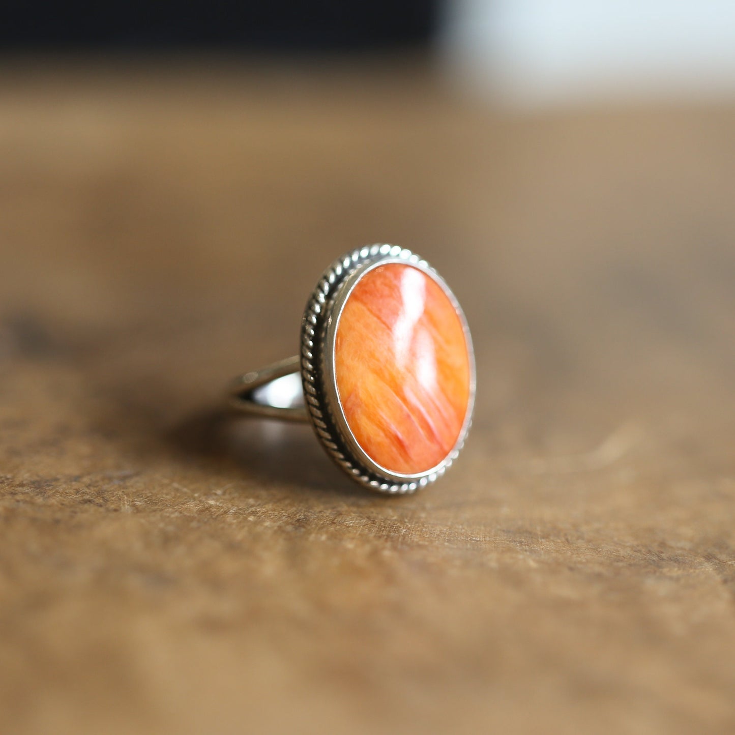 Boho Spiny Oyster Ring - Sterling Silver Chili Pepper Jewelry