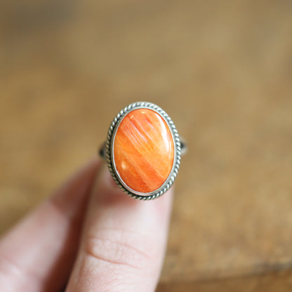Boho Spiny Oyster Ring - Sterling Silver Chili Pepper Jewelry