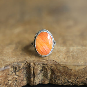 Boho Spiny Oyster Ring - Sterling Silver Chili Pepper Jewelry