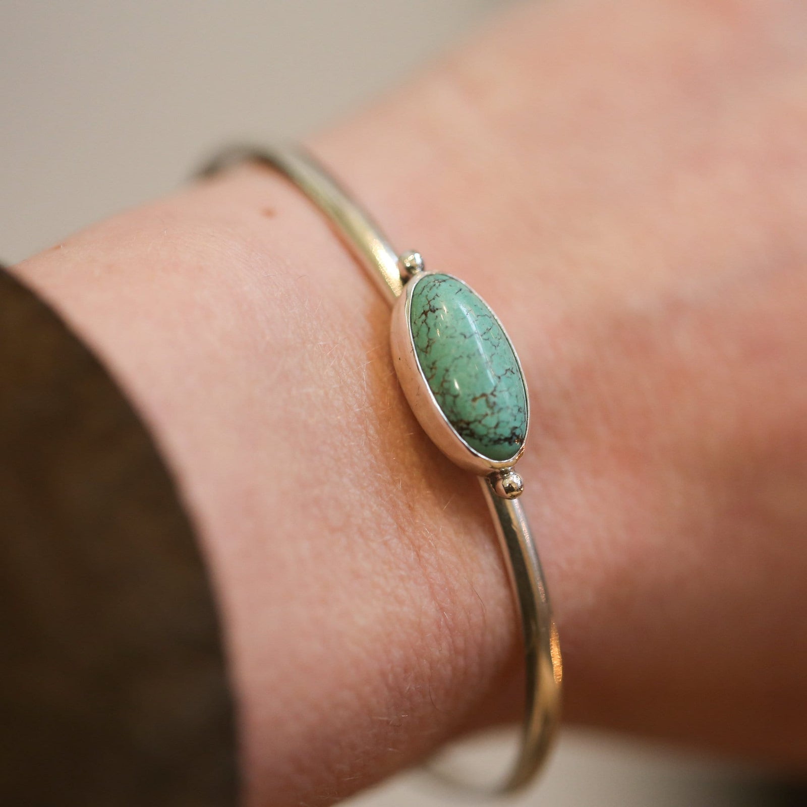 Turquoise Cuff Bracelet - Choose Your Stone - Sterling Silver - Custom Bracelet