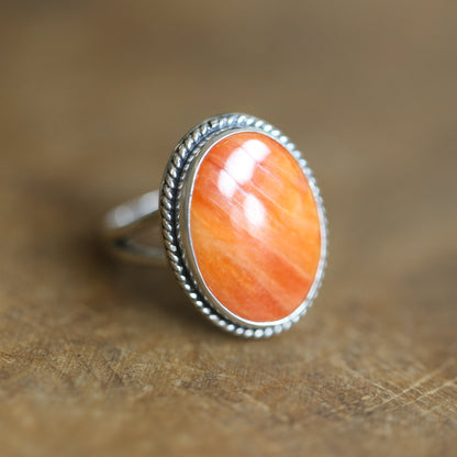 Boho Spiny Oyster Ring - Sterling Silver Chili Pepper Jewelry