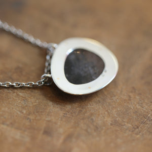 Tourmalinated Quartz Pendant - Ready to Ship - 14K Gold Prongs - Sterling Silver Necklace