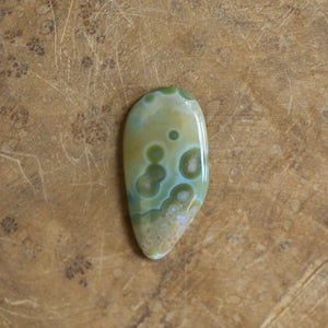 Custom Ocean Jasper Basket Pendant - Sterling Silver