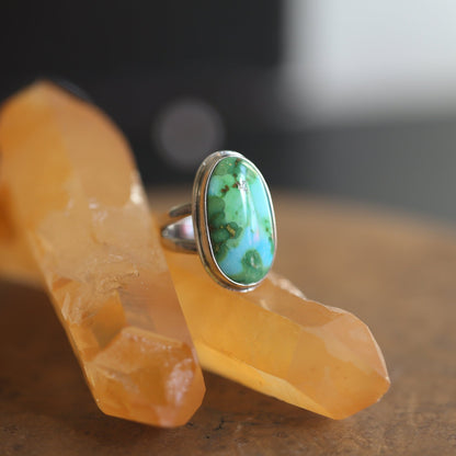 Custom Sonoran Gold Turquoise Ring - Choose Your Stone - Sterling Silver
