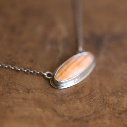Chili Red Spiny Oyster Pendant – Sterling Silver Necklace