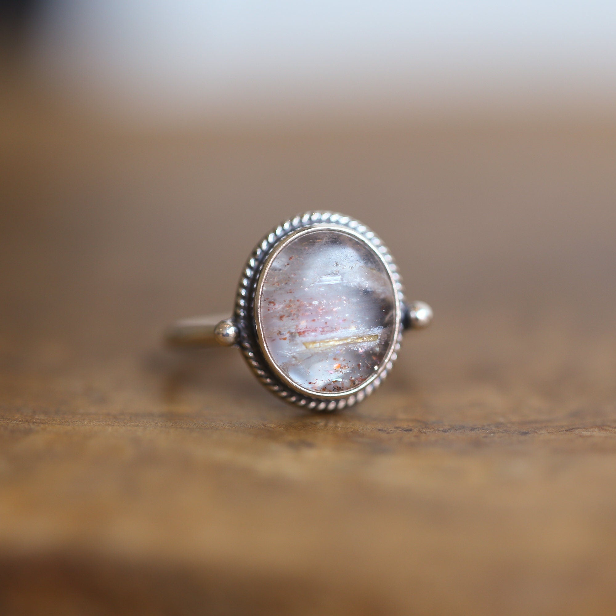 Sunstone Delica Ring - .925 Sterling Silver - Choose Your Stone - Silversmith Ring