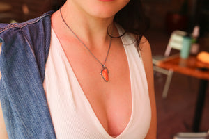 Custom Spiny Oyster Pendant - Choose Your Stone - Sterling Silver