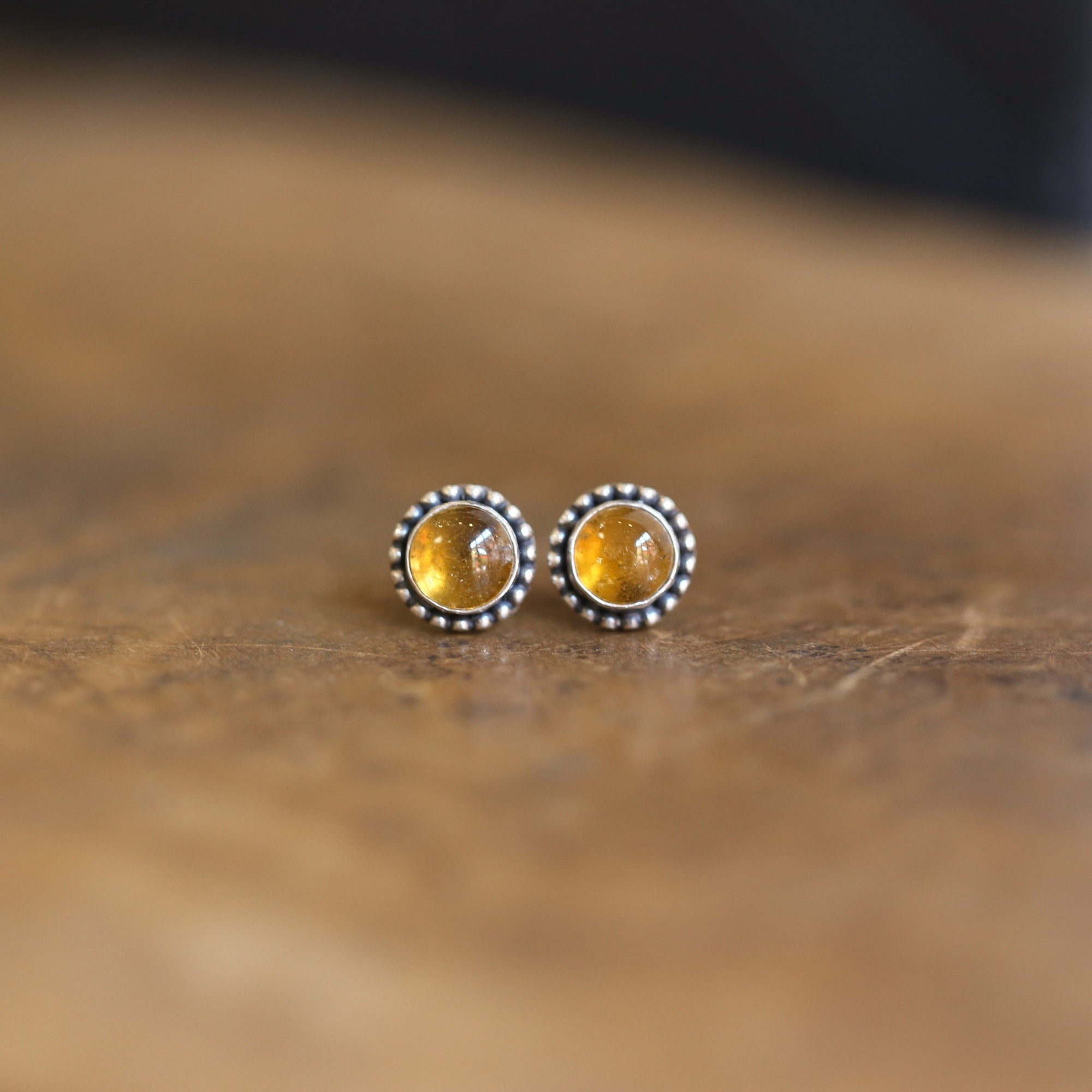 Multicolored Tourmaline Posts - Choose Your Color - .925 Sterling Silver