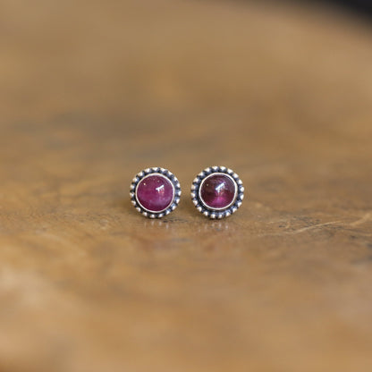 Multicolored Tourmaline Posts - Choose Your Color - .925 Sterling Silver
