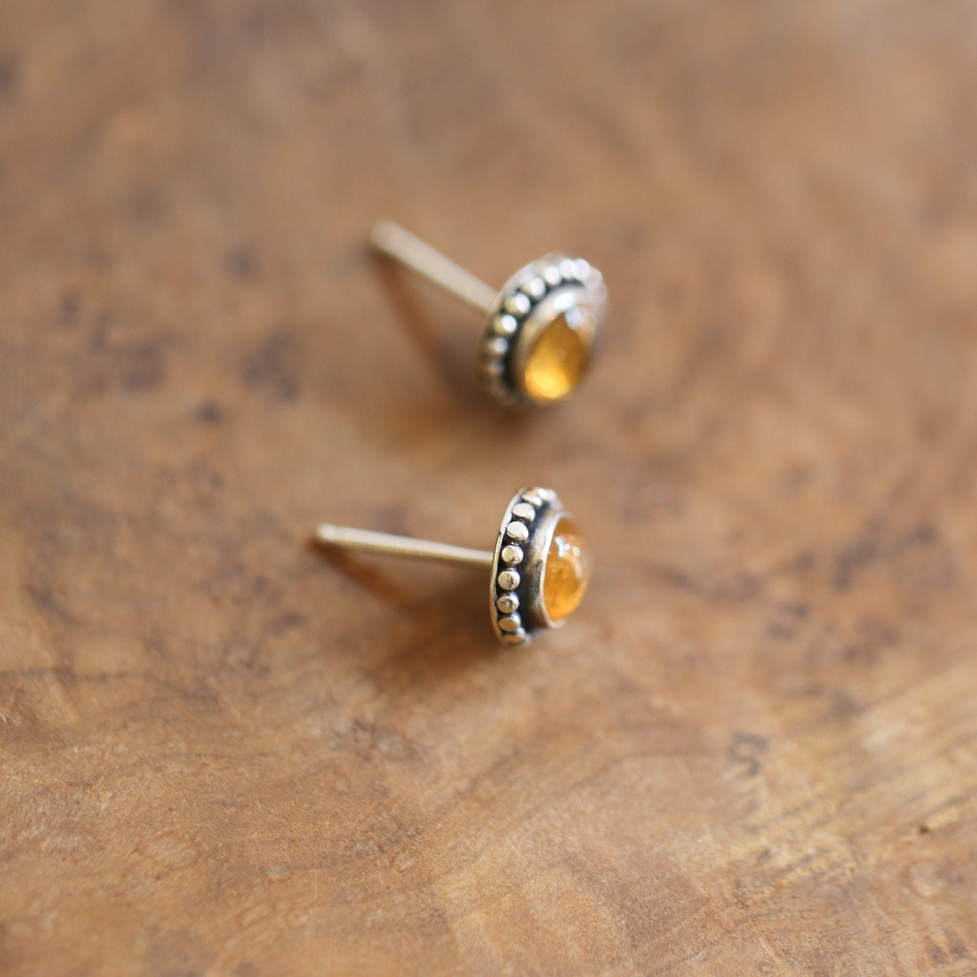 Multicolored Tourmaline Posts - Choose Your Color - .925 Sterling Silver