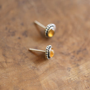 Multicolored Tourmaline Posts - Choose Your Color - Tourmaline Studs Earrings - .925 Sterling Silver