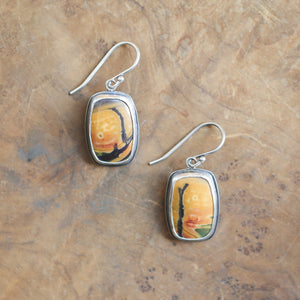 Red Creek Jasper Earrings - .925 Sterling Silver Ring - Choose Your Stone