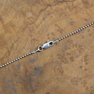 Sterling Silver Ball Chain - Silver Beaded Chain - Chain with Large Clasp - .925 Sterling Silver - Silversmith