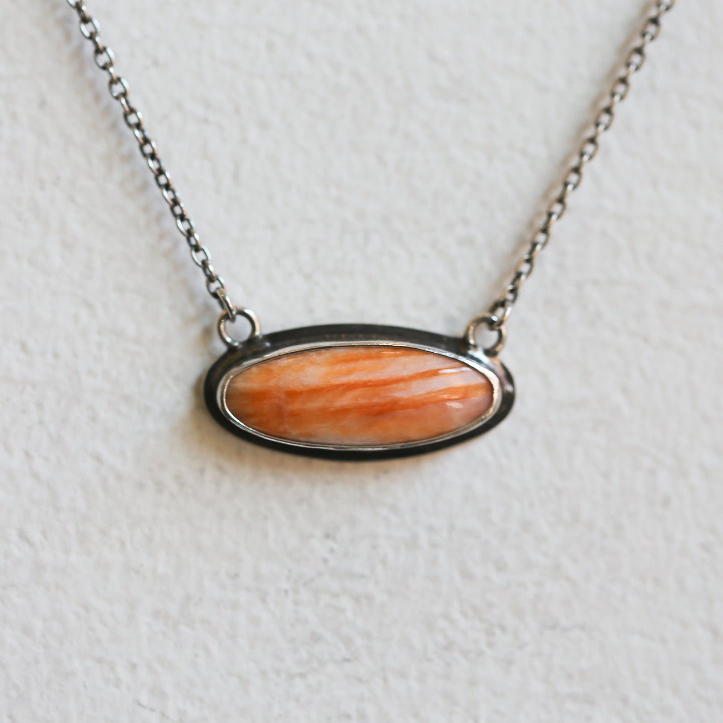 Chili Red Spiny Oyster Pendant – Sterling Silver Necklace