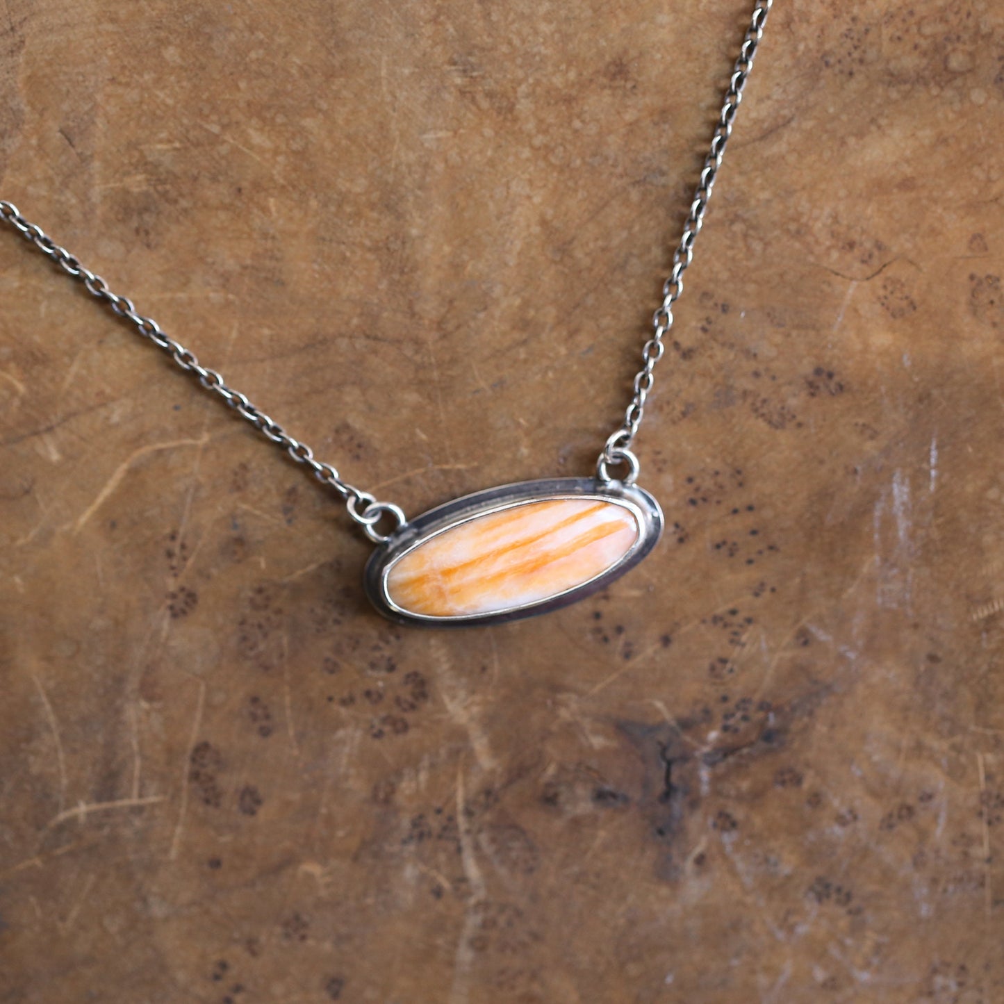 Chili Red Spiny Oyster Pendant – Sterling Silver Necklace