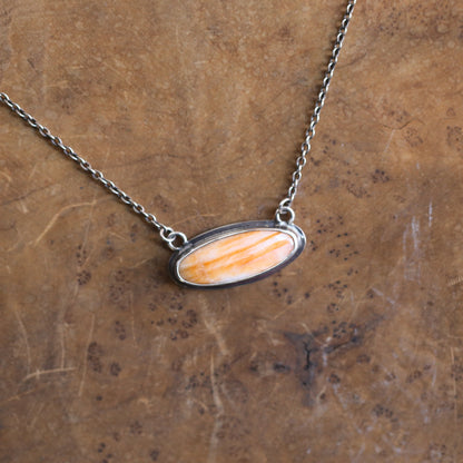 Chili Red Spiny Oyster Pendant – Sterling Silver Necklace