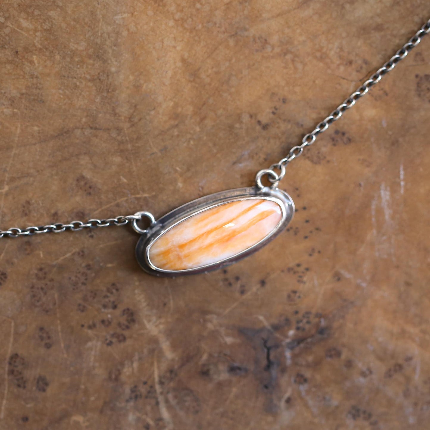 Chili Red Spiny Oyster Pendant – Sterling Silver Necklace