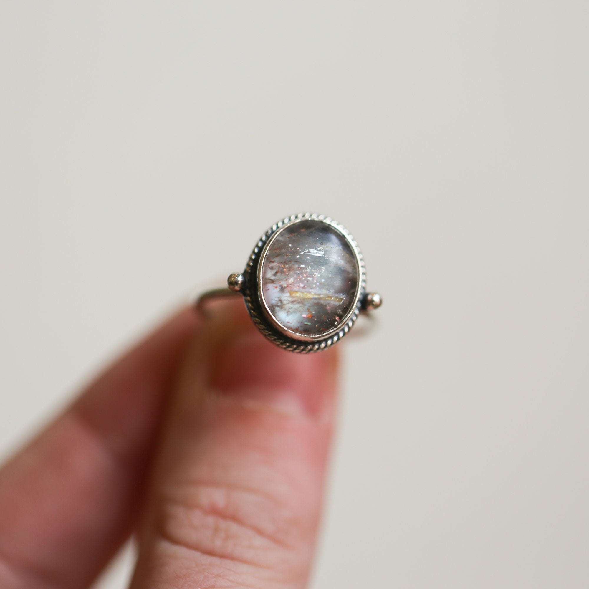 Sunstone Delica Ring - .925 Sterling Silver - Choose Your Stone - Silversmith Ring