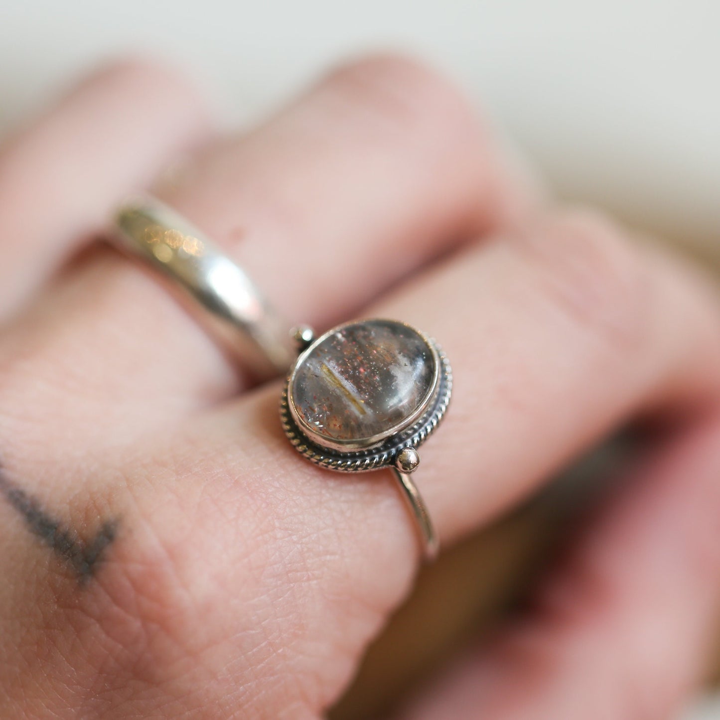 Sunstone Delica Ring - .925 Sterling Silver - Choose Your Stone