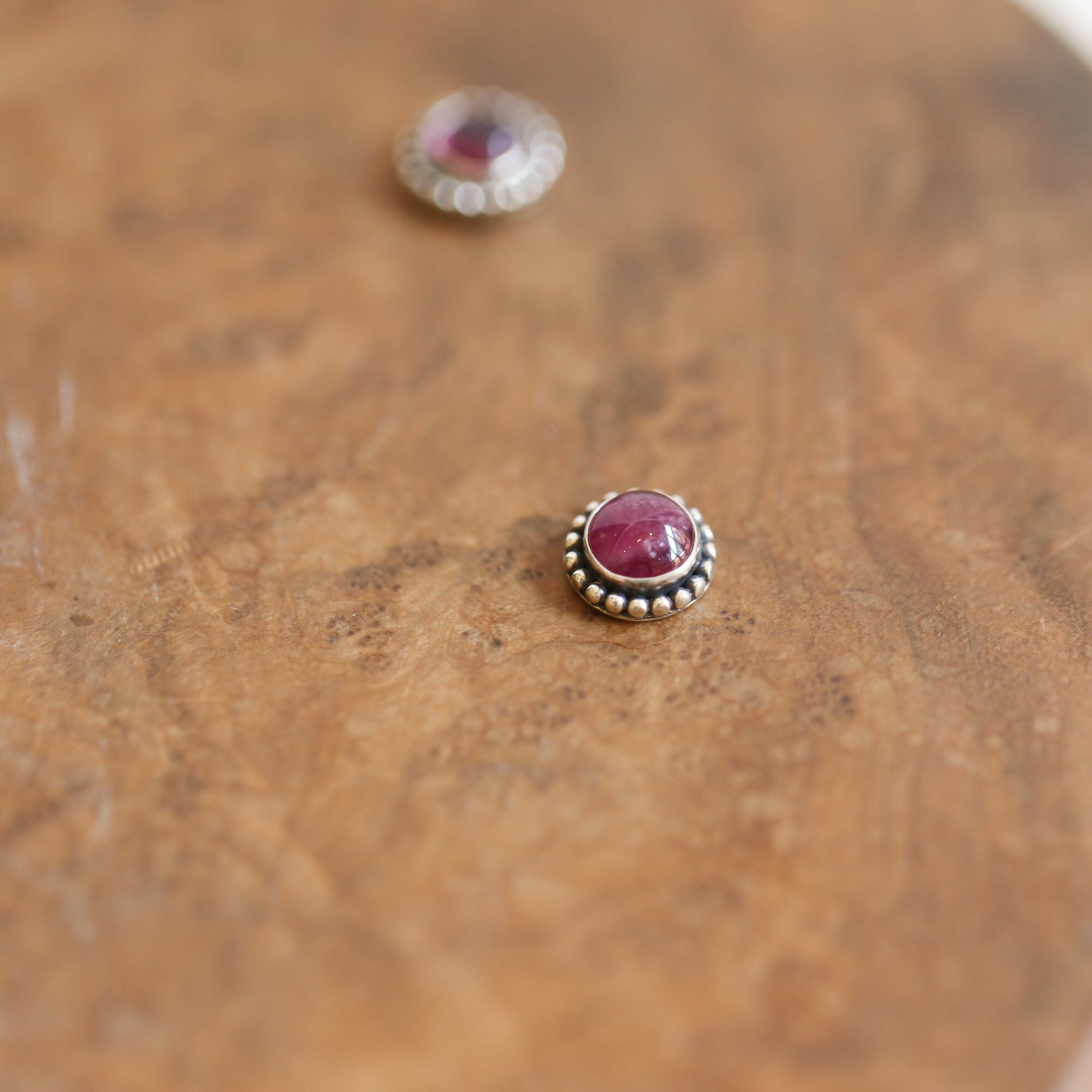 Multicolored Tourmaline Posts - Choose Your Color - .925 Sterling Silver