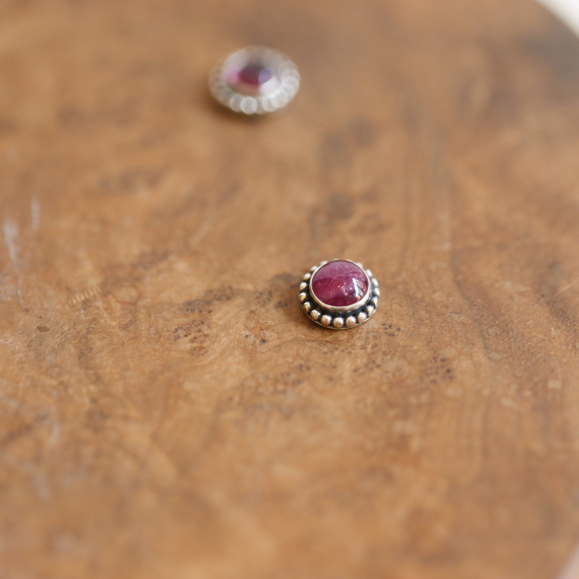 Multicolored Tourmaline Posts - Choose Your Color - .925 Sterling Silver