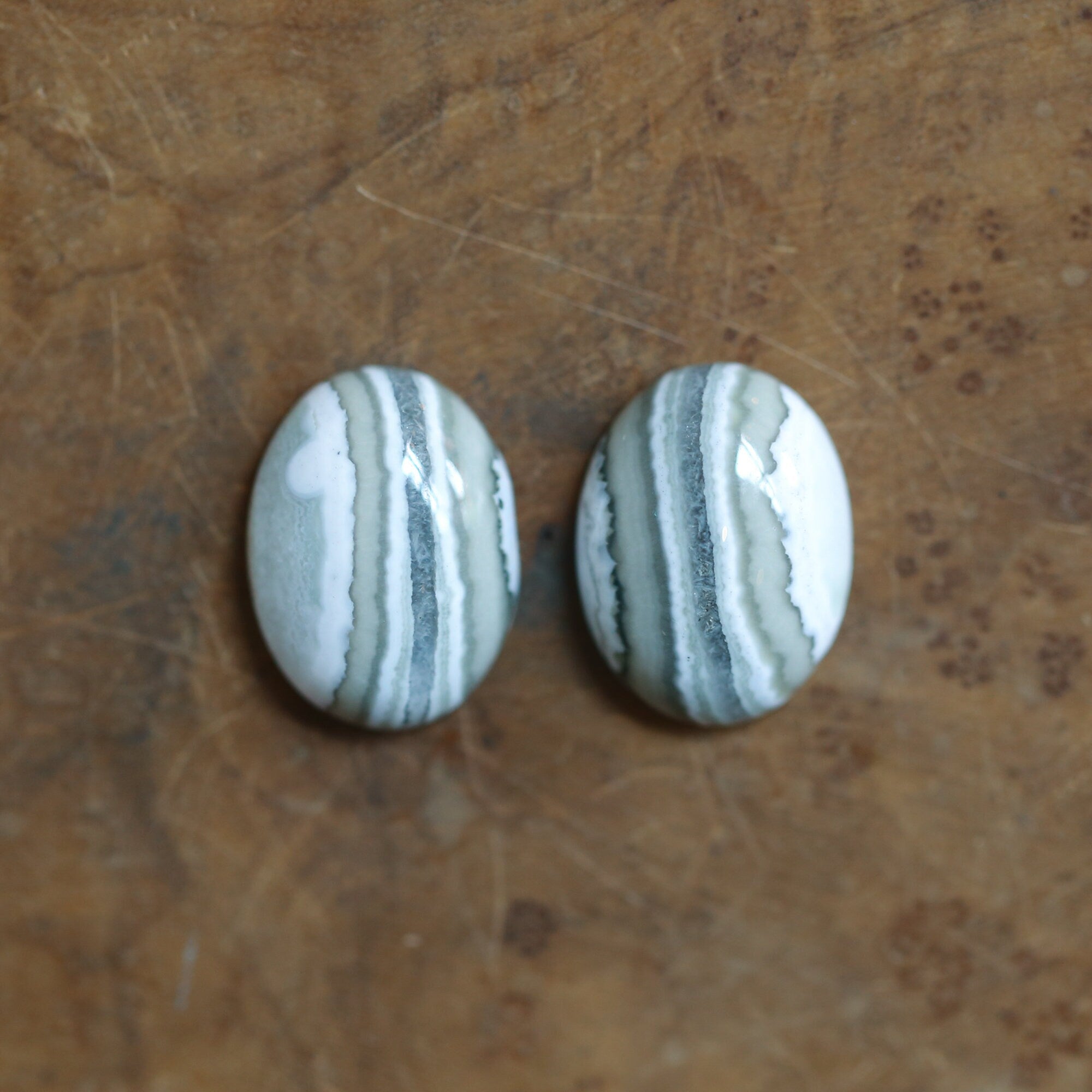 Ocean Jasper Post Drops - Freshwater Pearl Banded Agate - Choose Your Pair - Sterling Silver