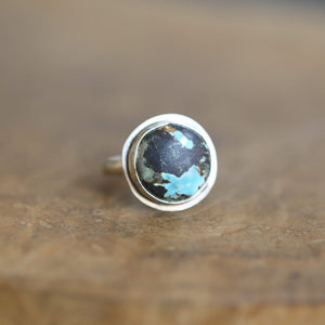 Sierra Nevada Turquoise Ring – Sterling Silver, Silversmith OOAK