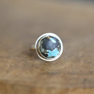 Sierra Nevada Turquoise Ring - OOAK Turquoise Ring - Ready to Ship - Silversmith
