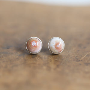 Ocean Jasper Sterling Silver Studs - Silversmith Post Earrings