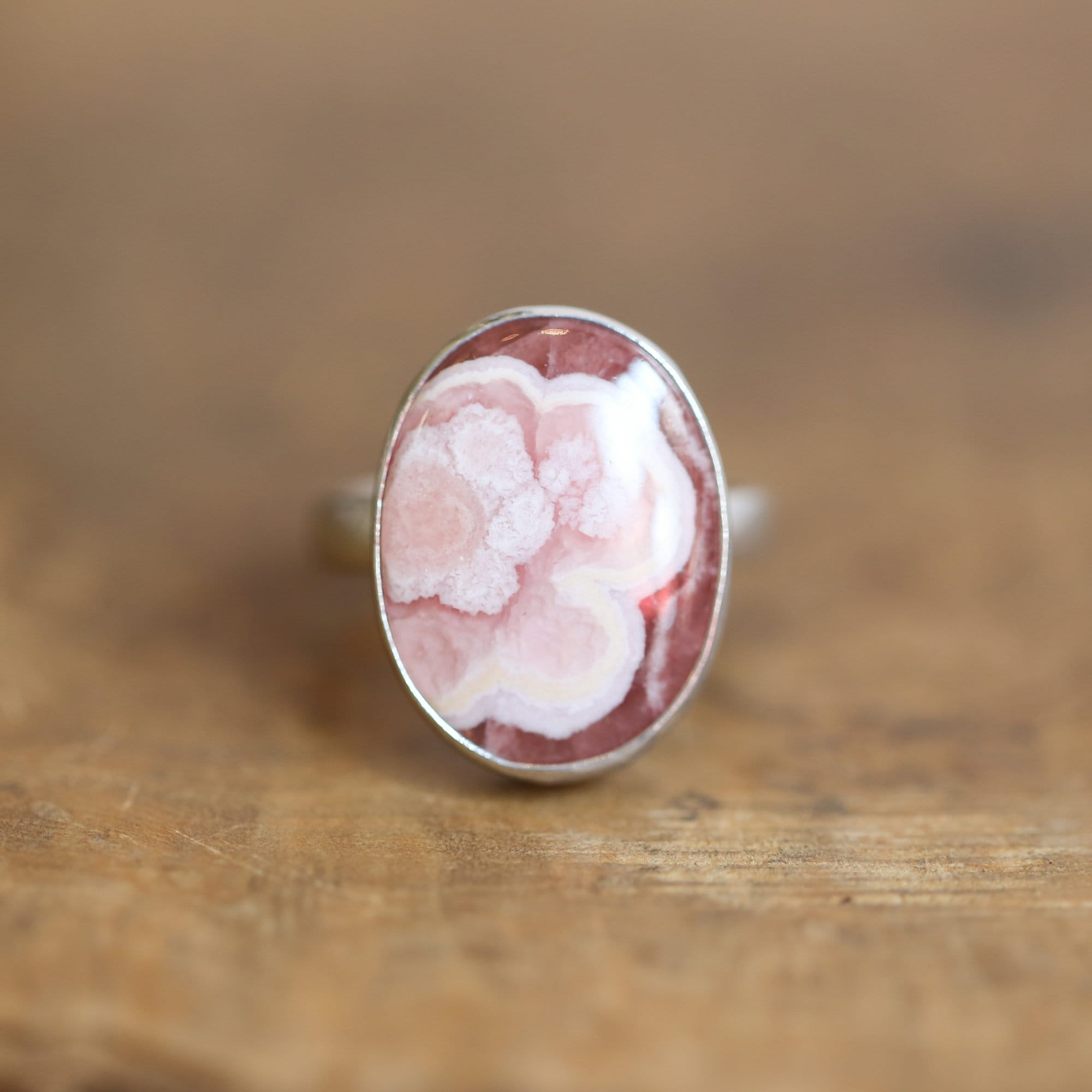 Rhodochrosite Ring - .925 Sterling Silver Ring - Ready to Ship