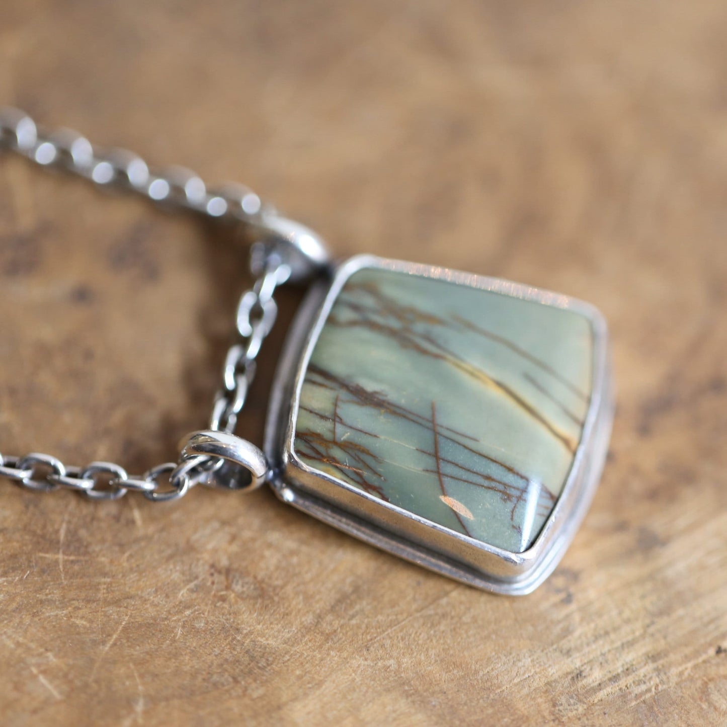 Red Creek Jasper Pendant - Sterling Siver - Choose Your Stone