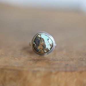 Sierra Nevada Turquoise Ring - OOAK Turquoise Ring - Ready to Ship - Silversmith