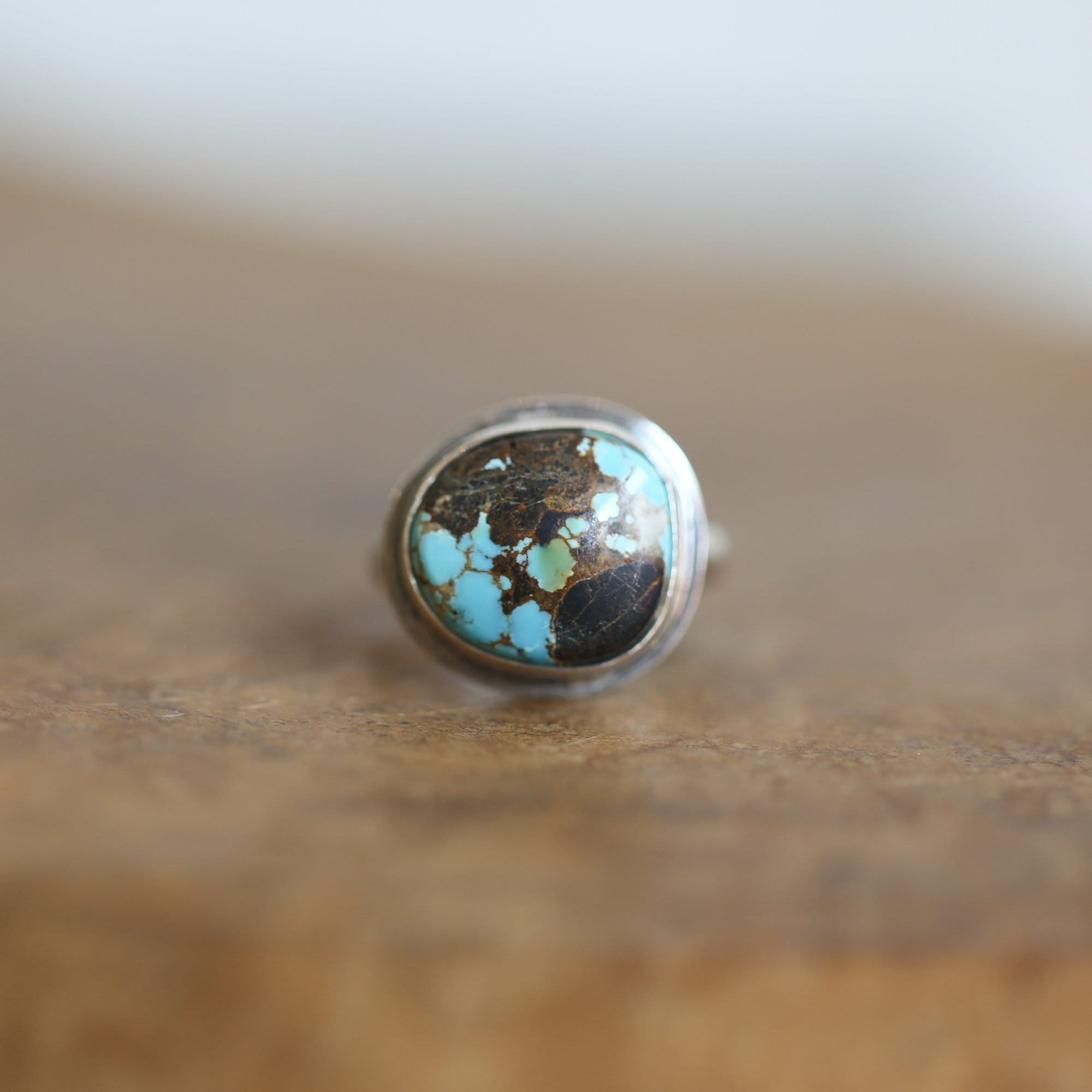 Sierra Nevada Turquoise Ring - OOAK Turquoise Ring - Ready to Ship - Silversmith
