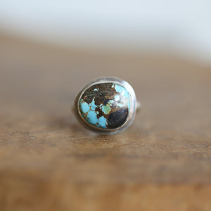 Sierra Nevada Turquoise Ring - OOAK Turquoise Ring - Ready to Ship - Silversmith