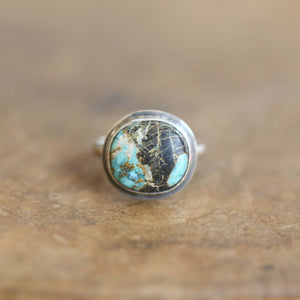 Ready to Ship Sierra Nevada Turquoise Ring - OOAK Turquoise Ring - Silversmith