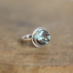 Ready to Ship Sierra Nevada Turquoise Ring - OOAK Turquoise Ring - Silversmith