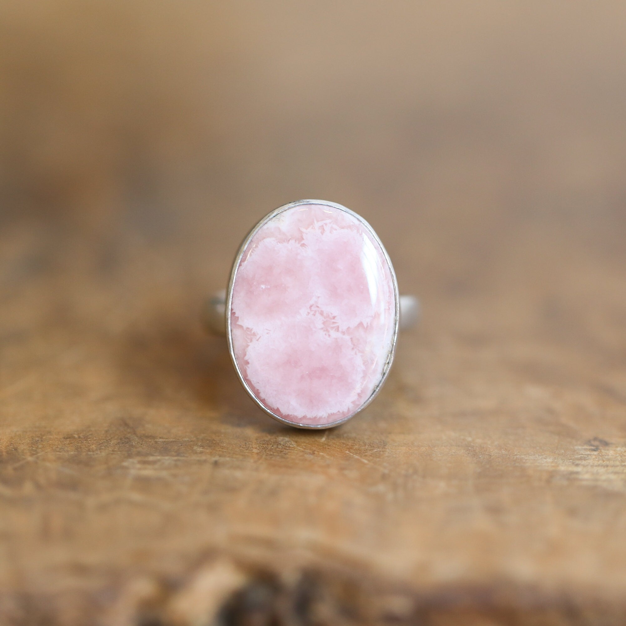 Rhodochrosite Ring - .925 Sterling Silver Ring - Ready to Ship