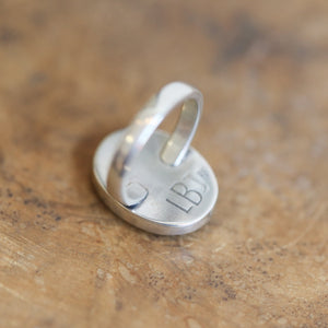 Rhodochrosite Ring - .925 Sterling Silver Ring - Size 8